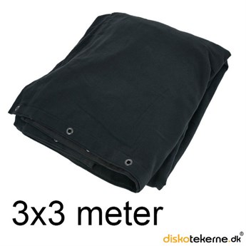 Molton Bagtæppe 3x3 meter sort