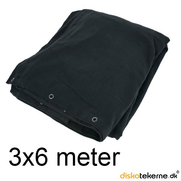 Molton Bagtæppe 3x6 meter sort