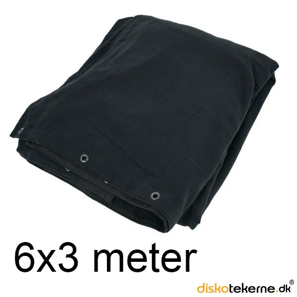 Molton Bagtæppe 6x3 meter sort (Yellow)